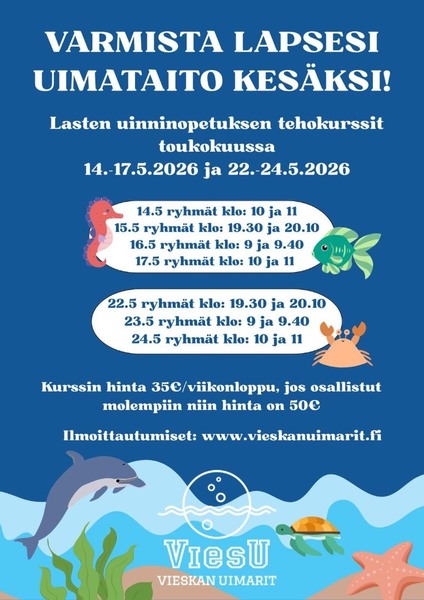 Varmista lapsesi uimataito kesäksi!