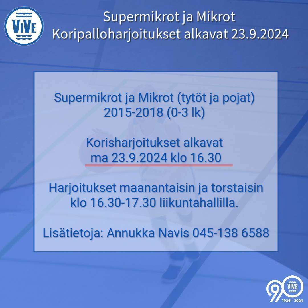 Supermikrot ja Mikrot (2015-2018) korisharjoitukset alkavat