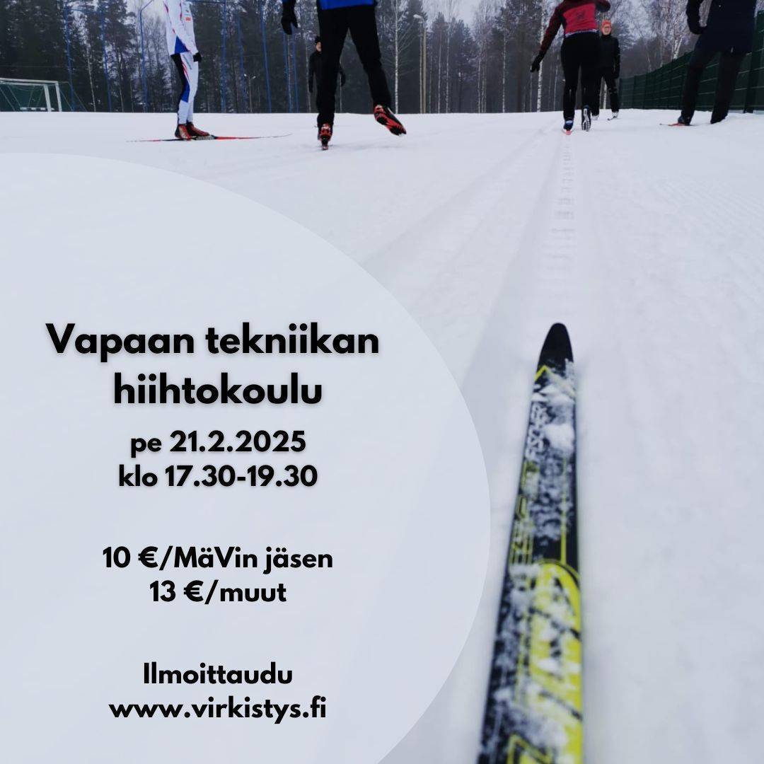 Hiihtokoulu (vapaa hiihtotekniikka) saa jatkoa!