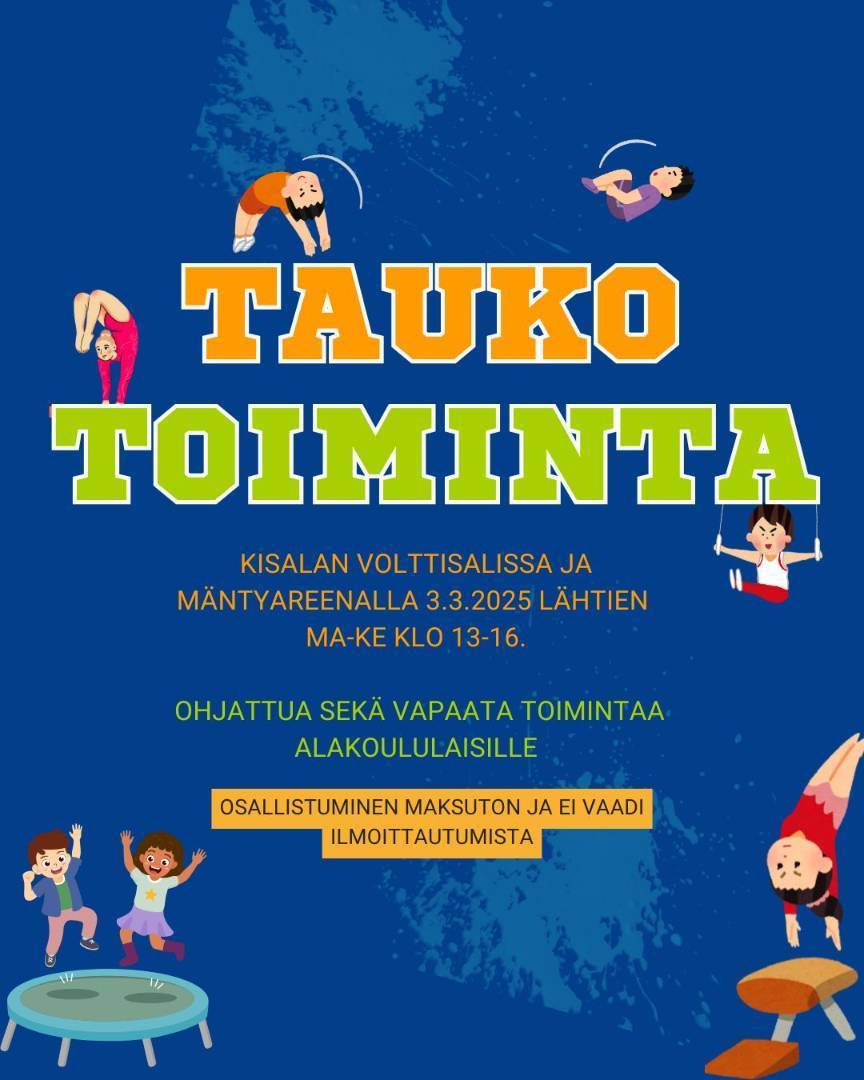 Taukotoiminta alkaa maaliskuussa