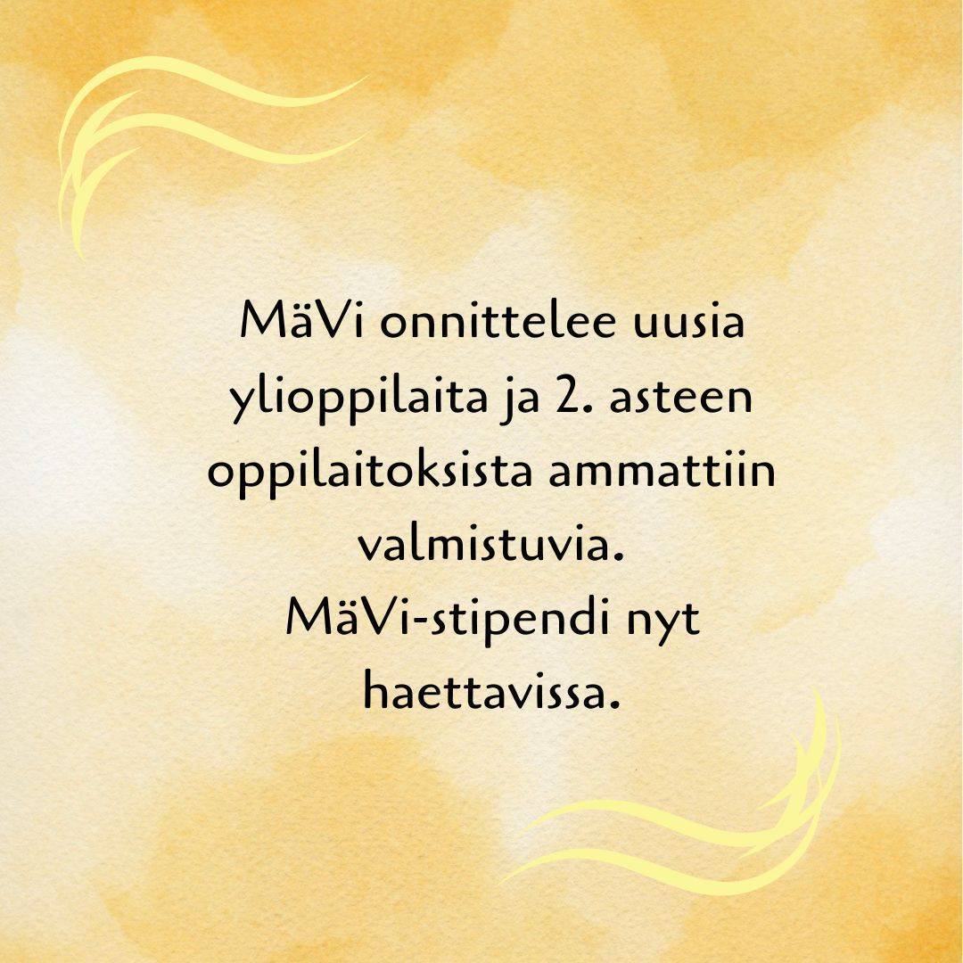 MäVi-stipendi valmistuville