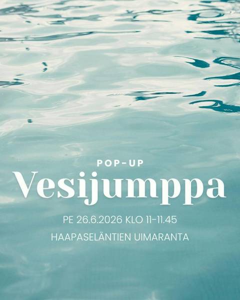 Pop-up vesijumppa pe 26.6. klo 11-11.45 