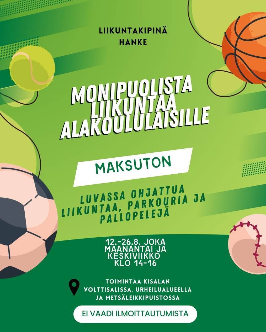 Liikuntakipinä jatkuu elokuussa