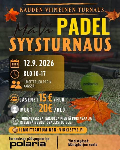 Syysturnaus päättää padelkauden