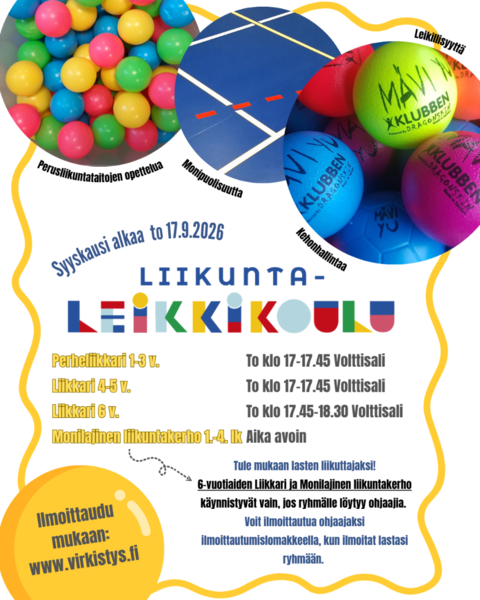Liikkari-ryhmät käynnistyvät syyskuussa