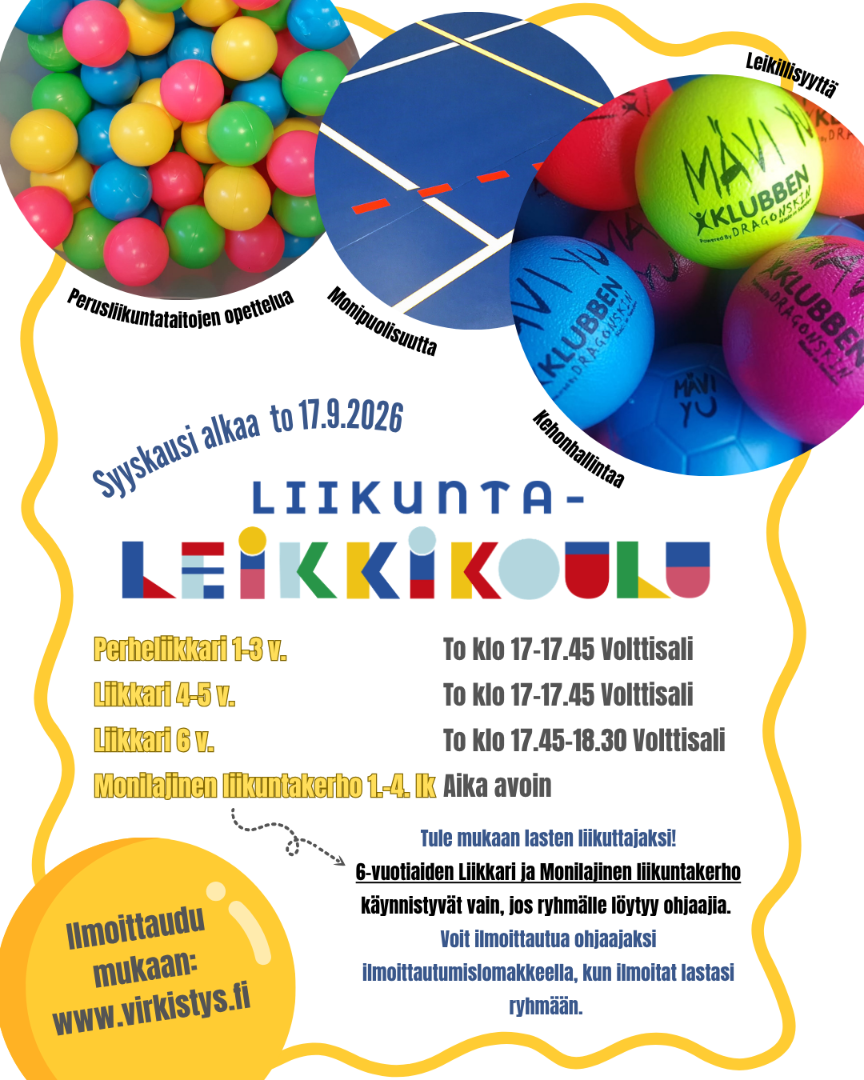 Liikkari-ryhmät käynnistyvät syyskuussa
