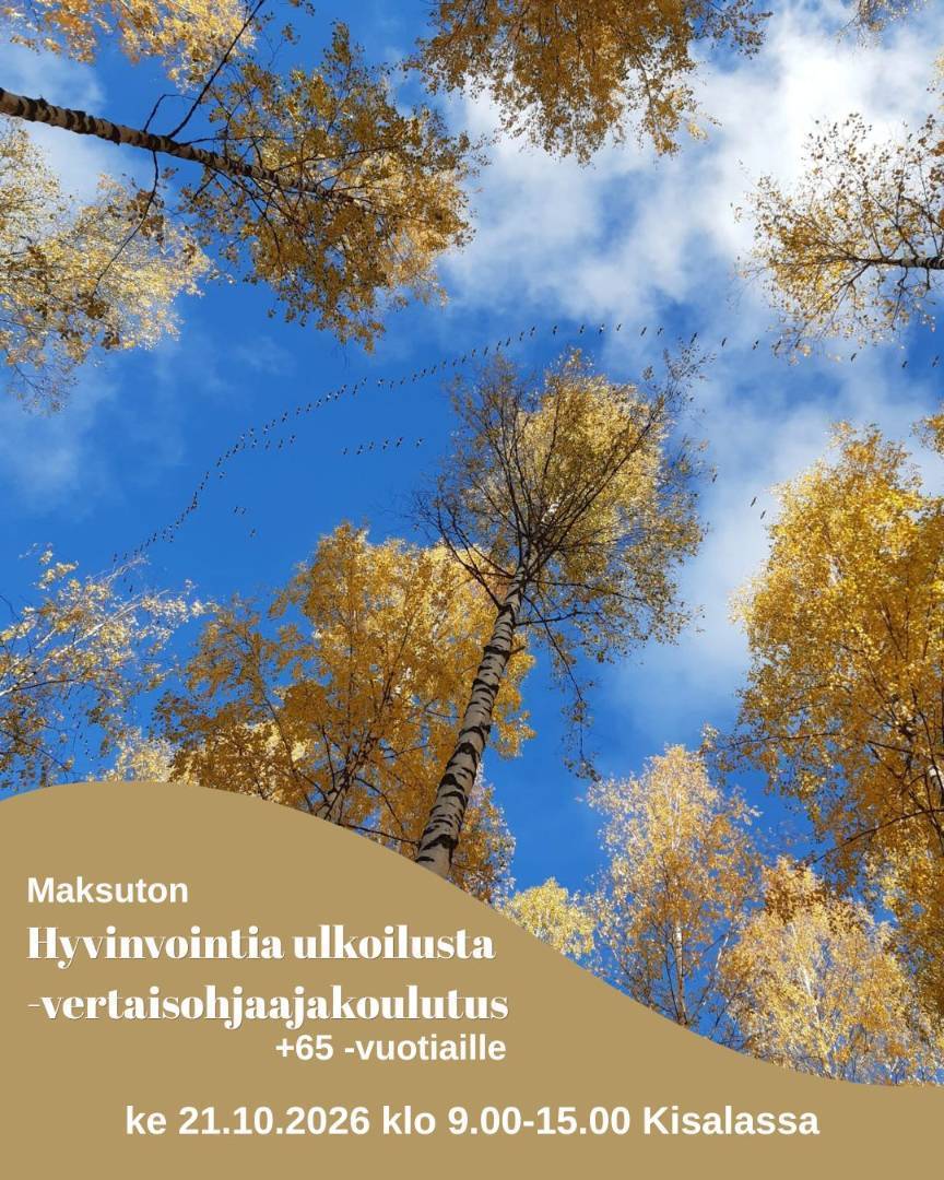 ​Hyvinvointia ulkoilusta -vertaisohjaajakoulutus