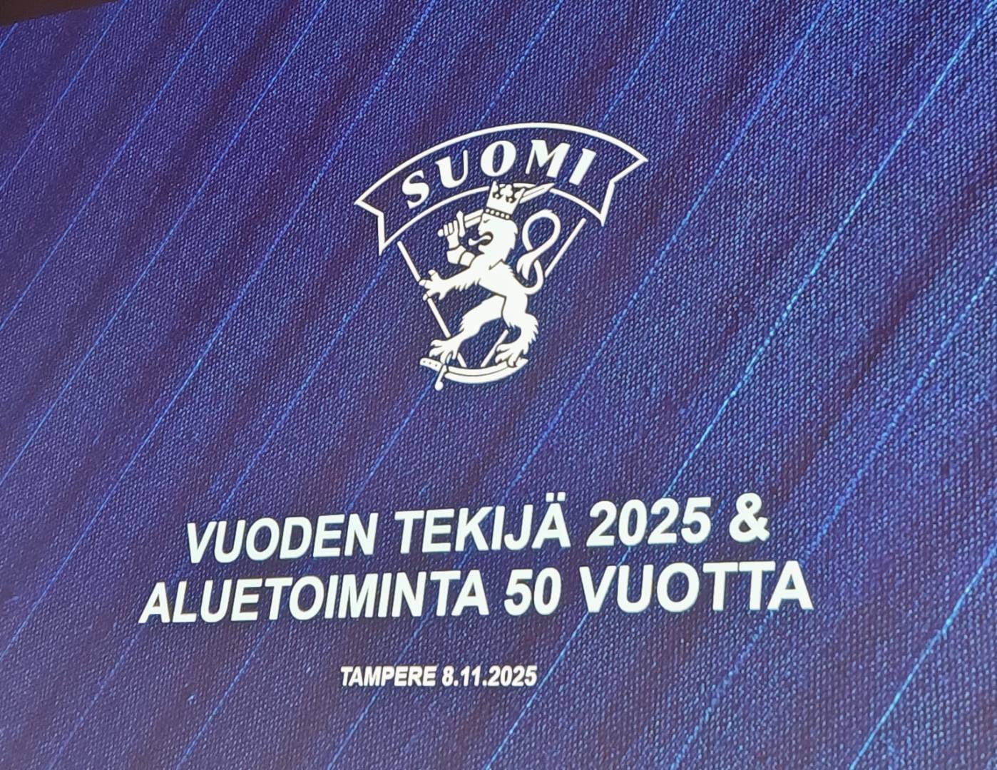 Jääkiekkoliiton palkitsemat Vuoden Tekijät palkittiin la 8.11 Tampereella