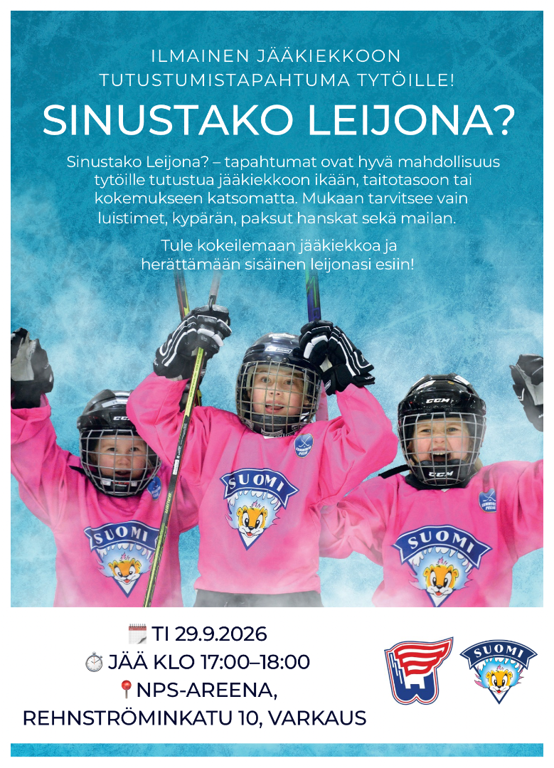 Tyttökiekkotapahtuma ti 29.9 Kämärillä