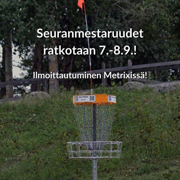 Seuranmestaruudet ratkotaan 7.-8.9.