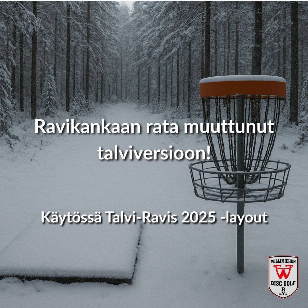 Ravikankaan frisbegolfradalla siirrytään talviversioon viikolla 47
