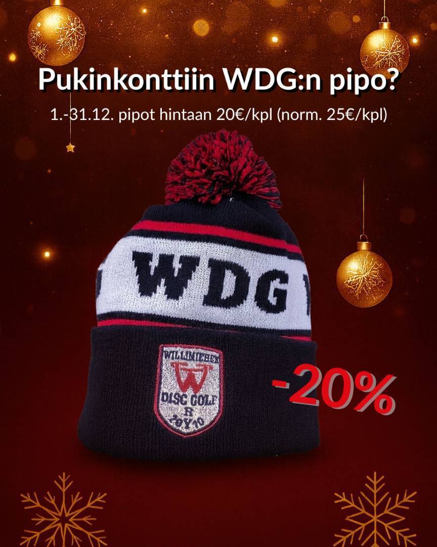 WDG:n pipot pukinkonttiin -20% alennuksella!