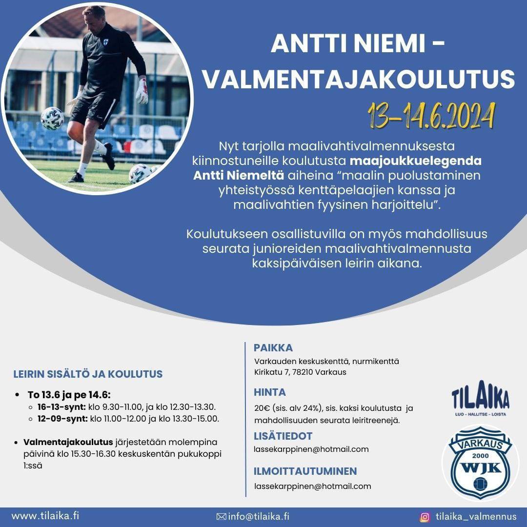 Antti Niemi - valmentajakoulutus