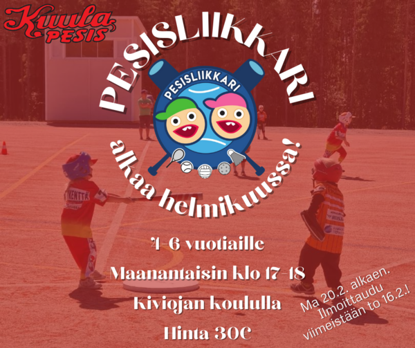 Pesisliikkari 4-6 vuotiaille alkaa helmikuussa!