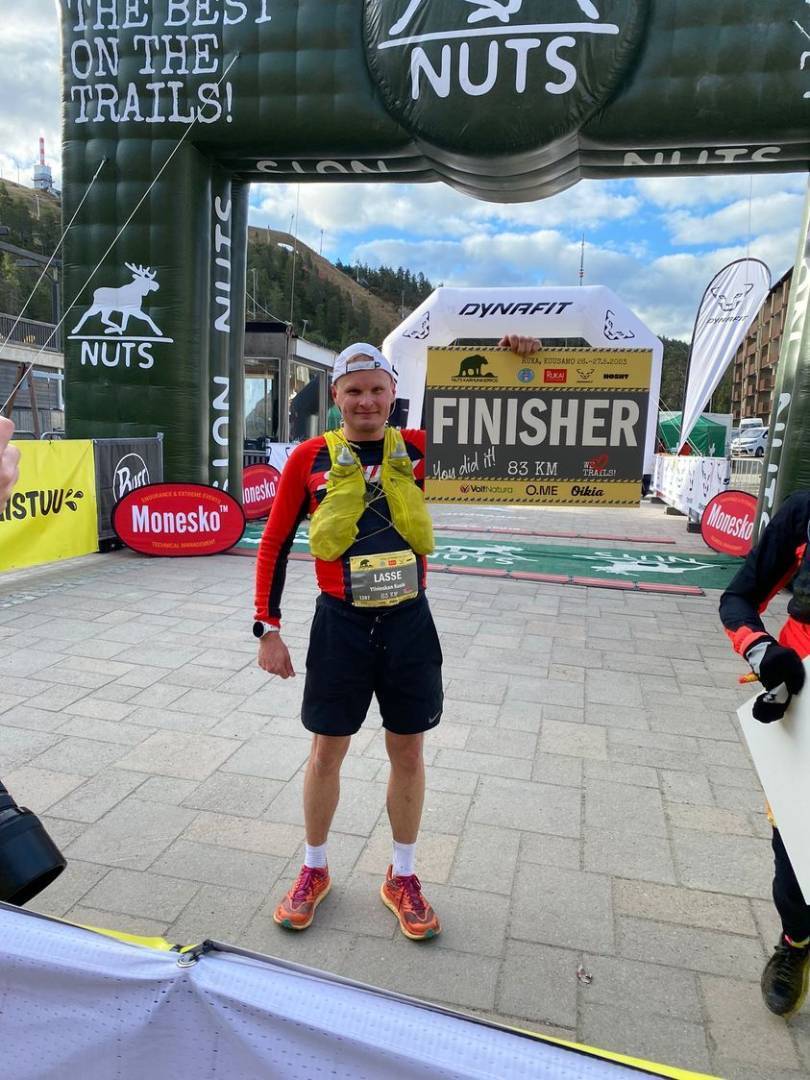 Lasse Härkönen kolmas NUTS Karhunkierroksen 83 kilometrillä