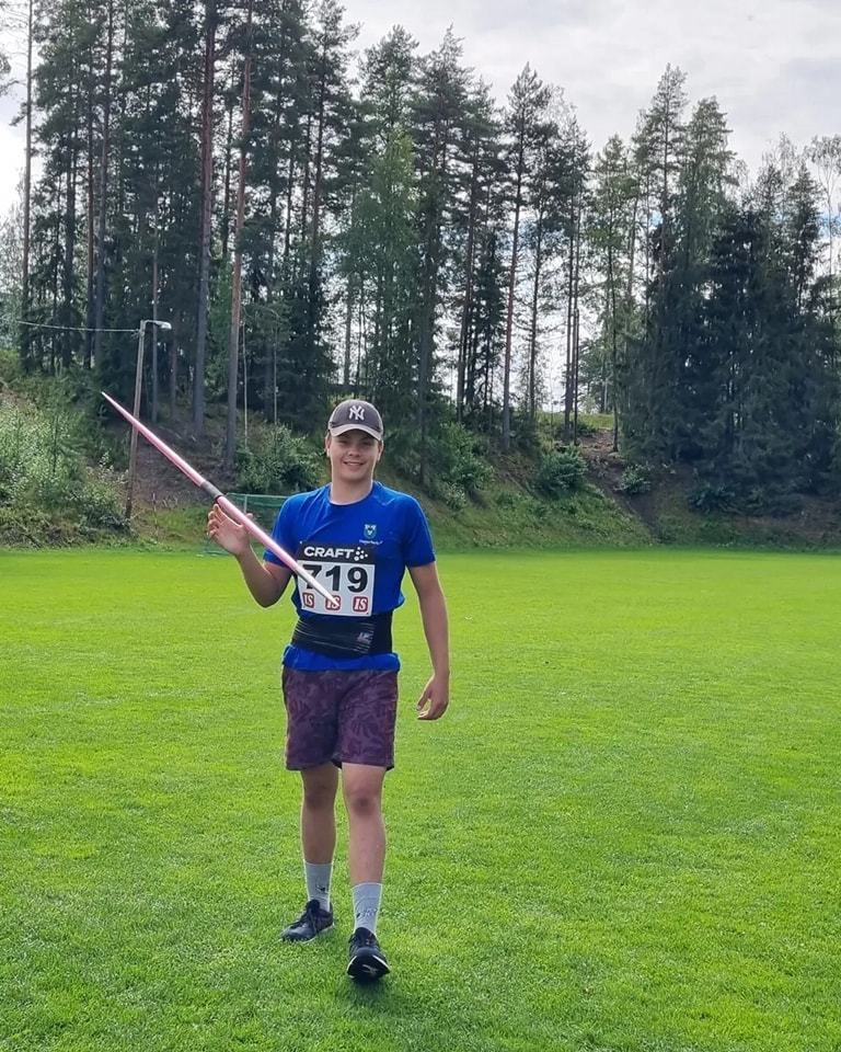 Jesse Seppälä 10. keihäässä nuorten SM-kisoissa