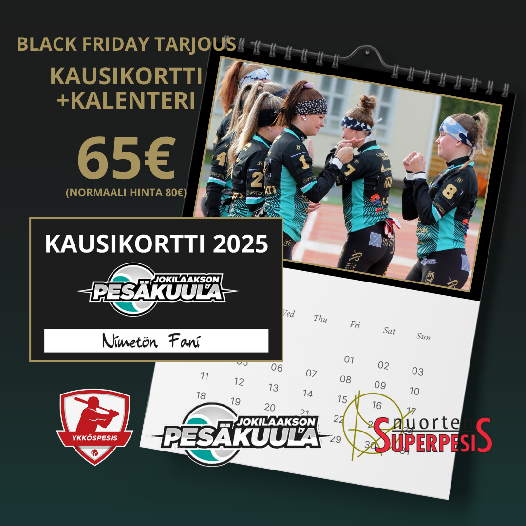 PesäKuulan kausikortti ja kalenteri Black Friday tarjouksessa