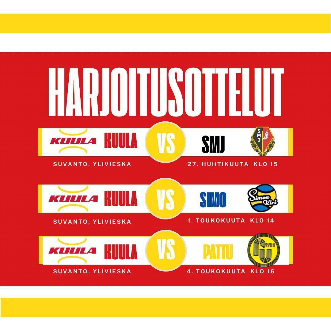 Miesten ykköspesiksen harjoitusottelut