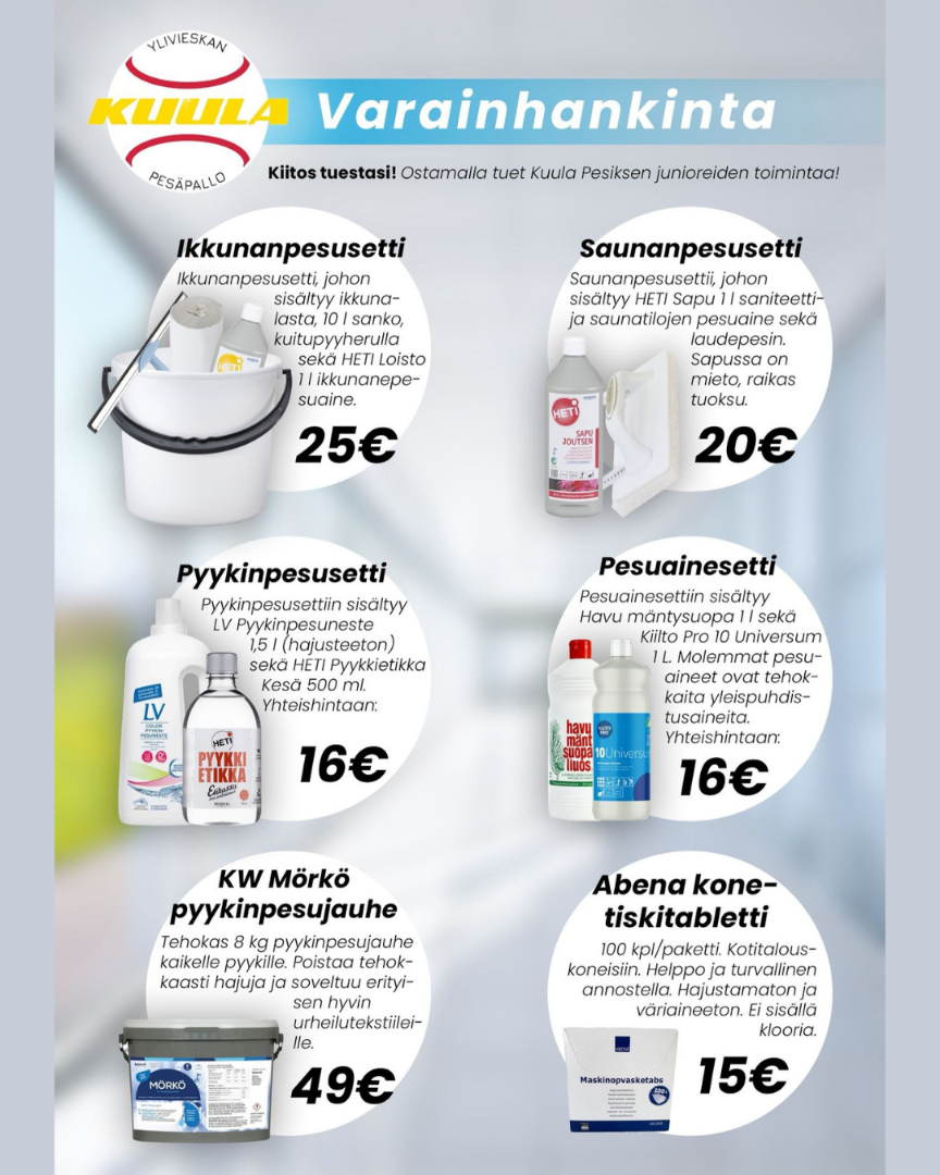 Tue pesisjunioreita tilaamalla Fintensid-tuotteita