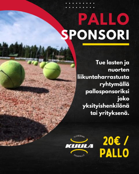 Lähde pallosponsoriksi pesisjunnuille
