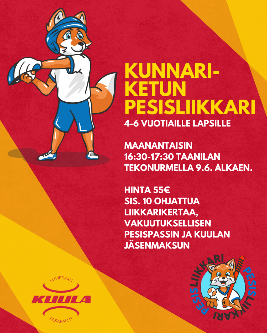 Kunnariketun pesisliikkarissa liikutaan koko kesä!