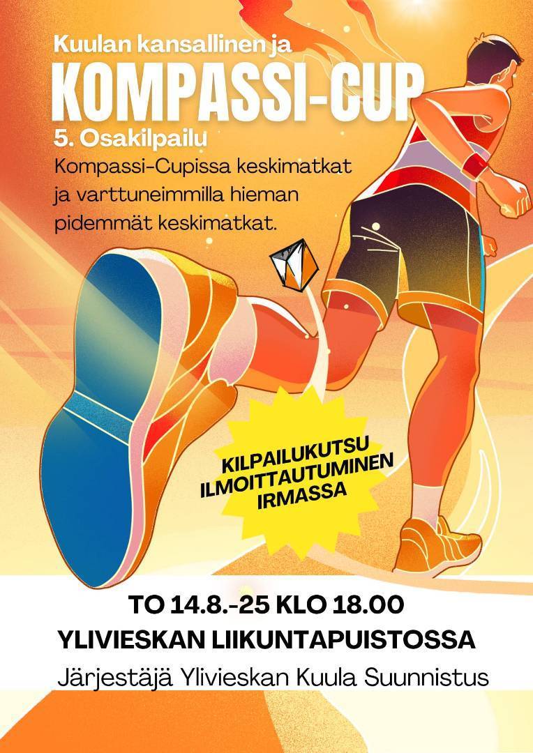 PÄIVITETTY 14.8.klo 21 KILPAILUOHJEET Kuulan kansalliset ja K-P:n Kompassi-cup 5. osak.TO 14.8.2025