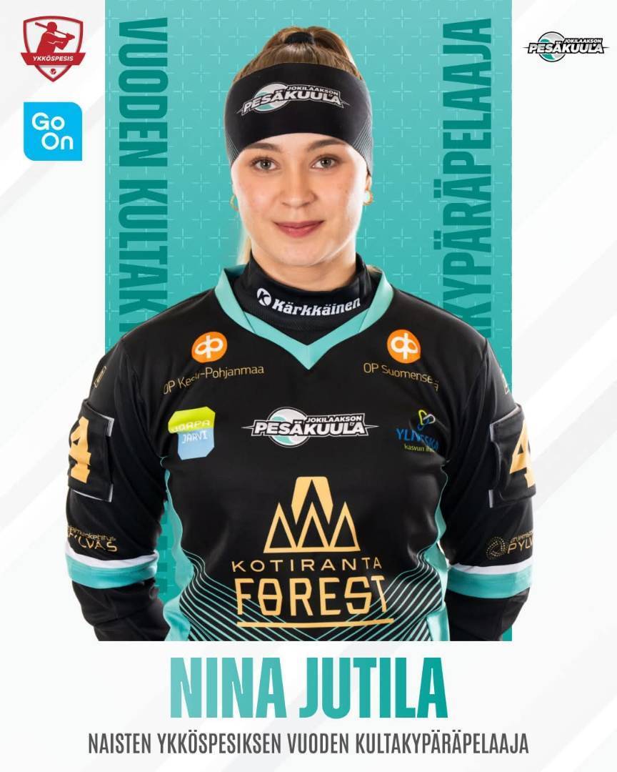 Nina Jutilasta ykköspesiksen Go On-kultakypäräpelaaja