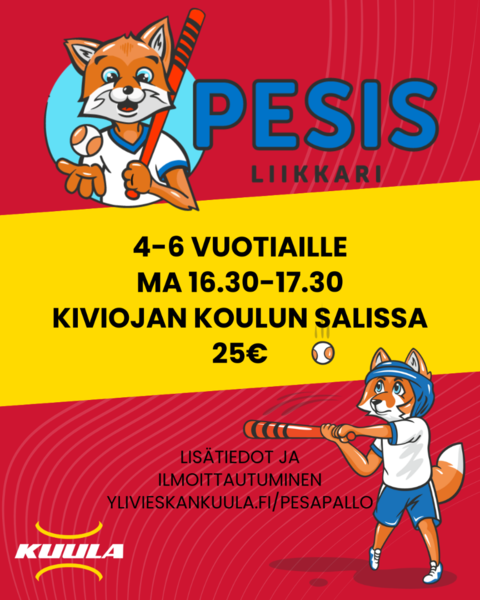 Kunnariketun Pesisliikkari alkaa tammikuussa!