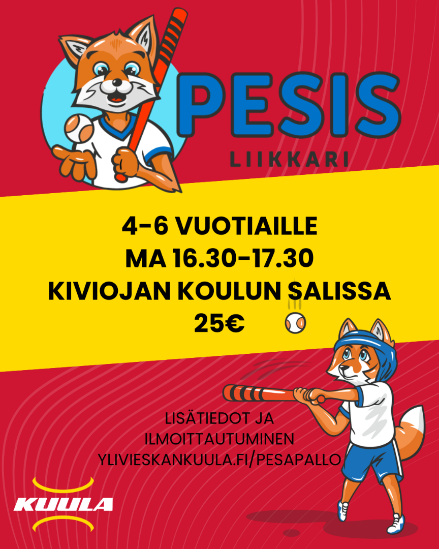 Kunnariketun Pesisliikkari alkaa tammikuussa!