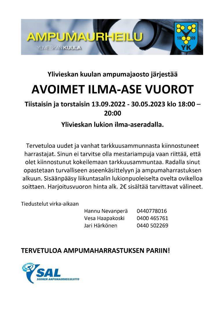 Lukion avoimet ilma-asevuorot