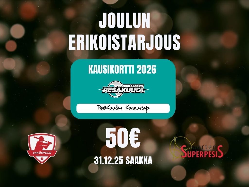 PesäKuulan kausikortti joululahjaksi