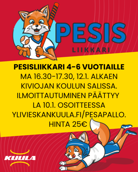 Kunnariketun Pesisliikkarin ilmoittautuminen vielä käynnissä