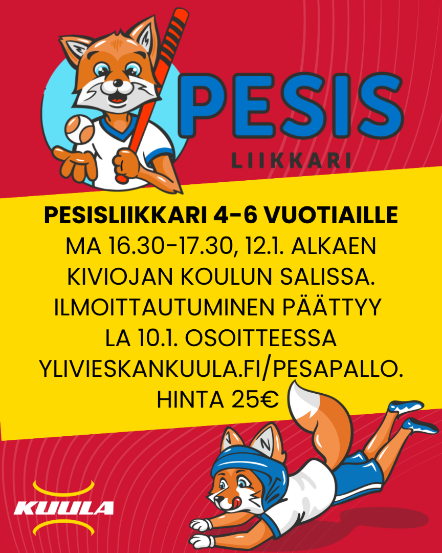 Kunnariketun Pesisliikkarin ilmoittautuminen vielä käynnissä