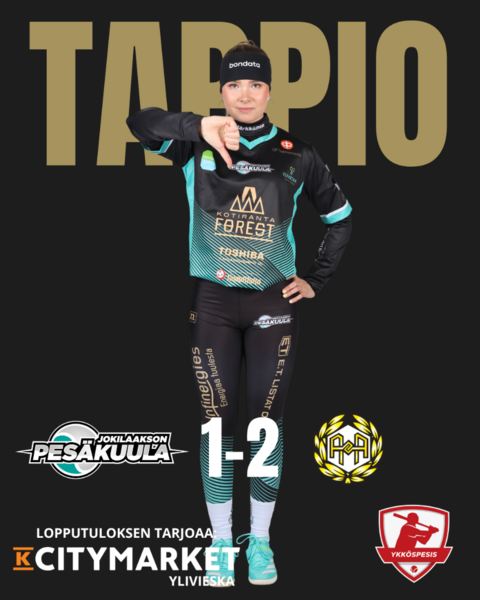 Ensimmäinen kotipeli päättyi tappioon