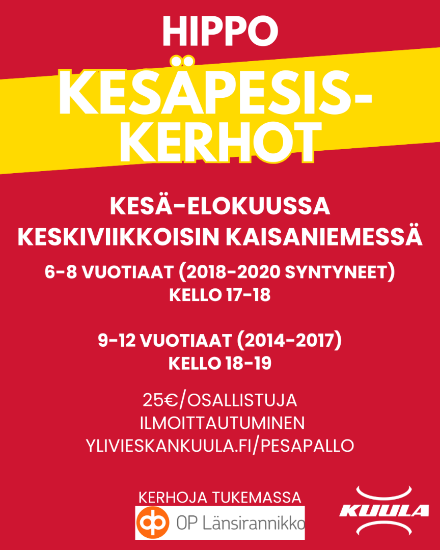 Hippo-Kesäpesiskerho alakoululaisille alkaa kesäkuussa