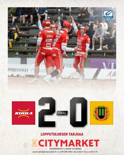 Kuulan voittoputki sai jatkoa sunnuntaina!