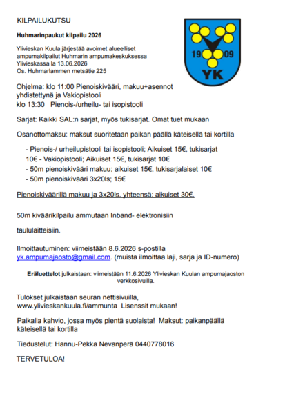 Huhmarin Paukut 13.06.2026