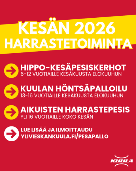 Harrastetoimintaa eri ikäluokissa