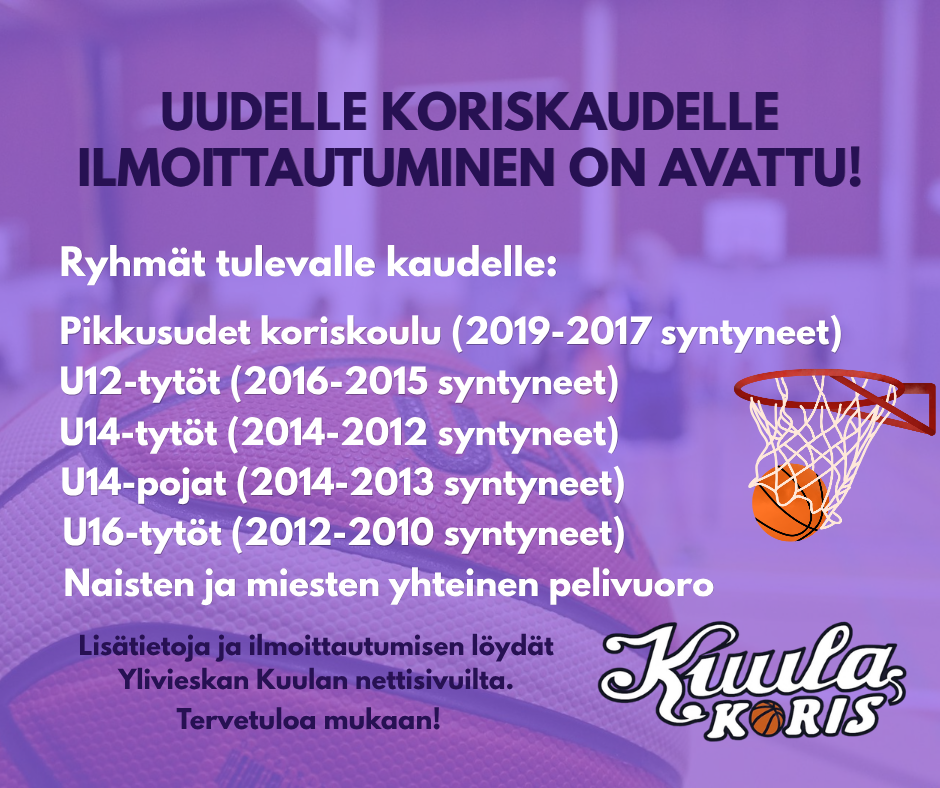 Ilmoittautuminen uudelle koriskaudelle