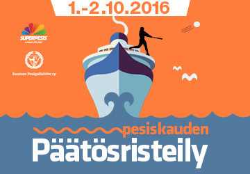 Pesäpallon päätösristeily nyt myynnissä