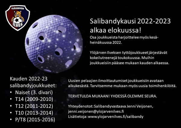 Salibandykausi 2022-2023 alkaa elokuussa 