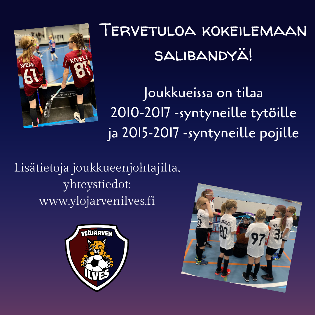 Salibandyn kevätkausi on alkanut - Juniorijoukkueissa on tilaa uusille pelaajille!