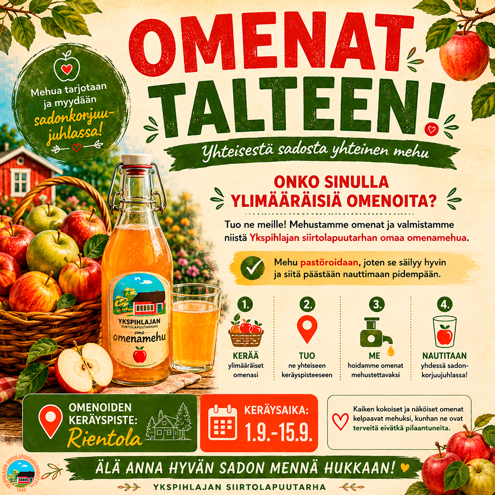 Yhteisestä sadosta yhteinen mehu